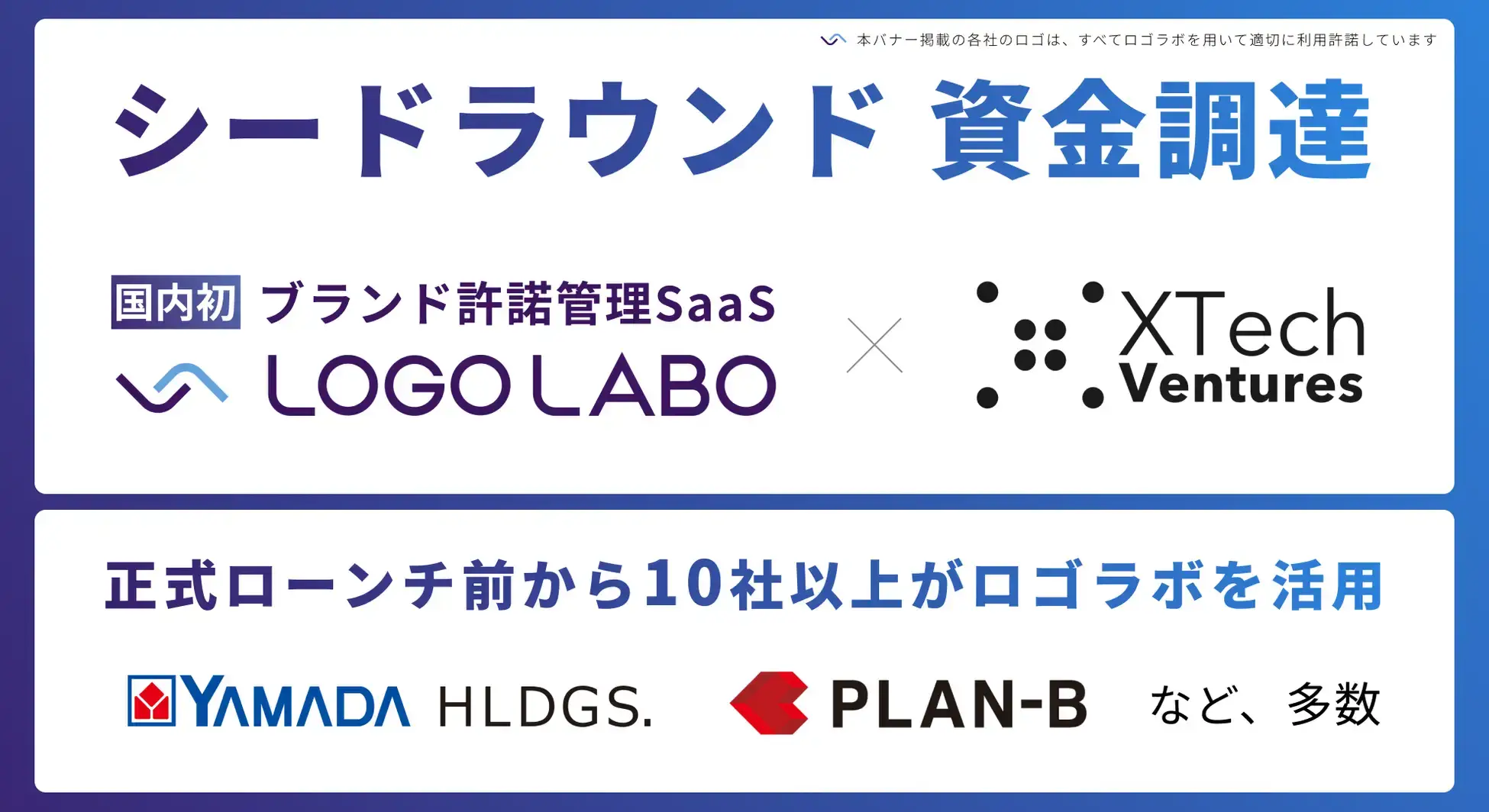 ロゴラボ、シードラウンドで6000万円の資金調達を実施 〜日本初※1ブランド許諾管理SaaS「ロゴラボ」第一弾を正式リリース（特許出願済）、既に大企業を中心に10社以上が活用中〜の画像