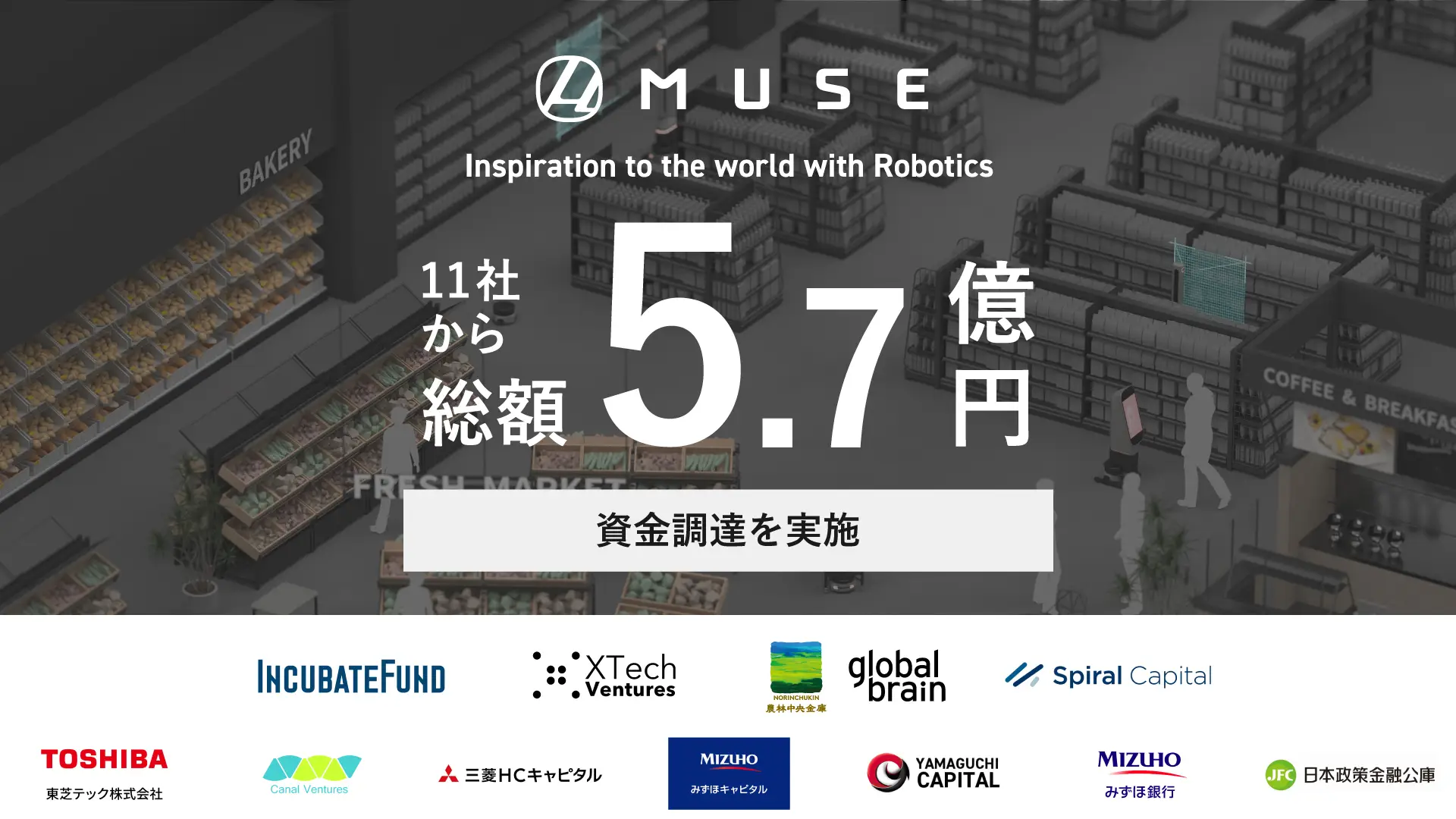 MUSE、5.7億円の資金調達を実施 ストアロボット「Armo」がベルク店舗にて6月より稼働開始の画像